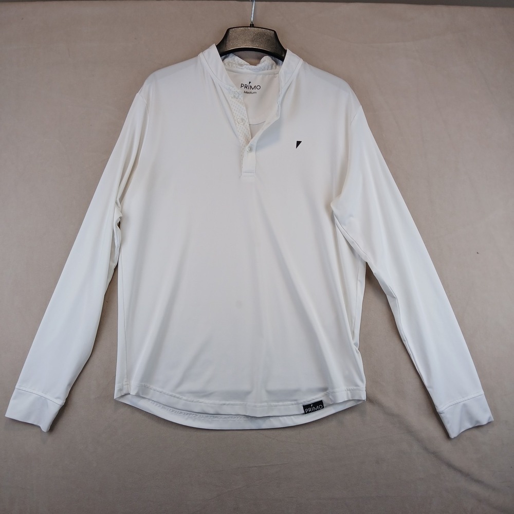 Primo Golf Mens Medium Ice Blade Collar Long Sleeve FLAWS 20x27 **Fits A Small *
